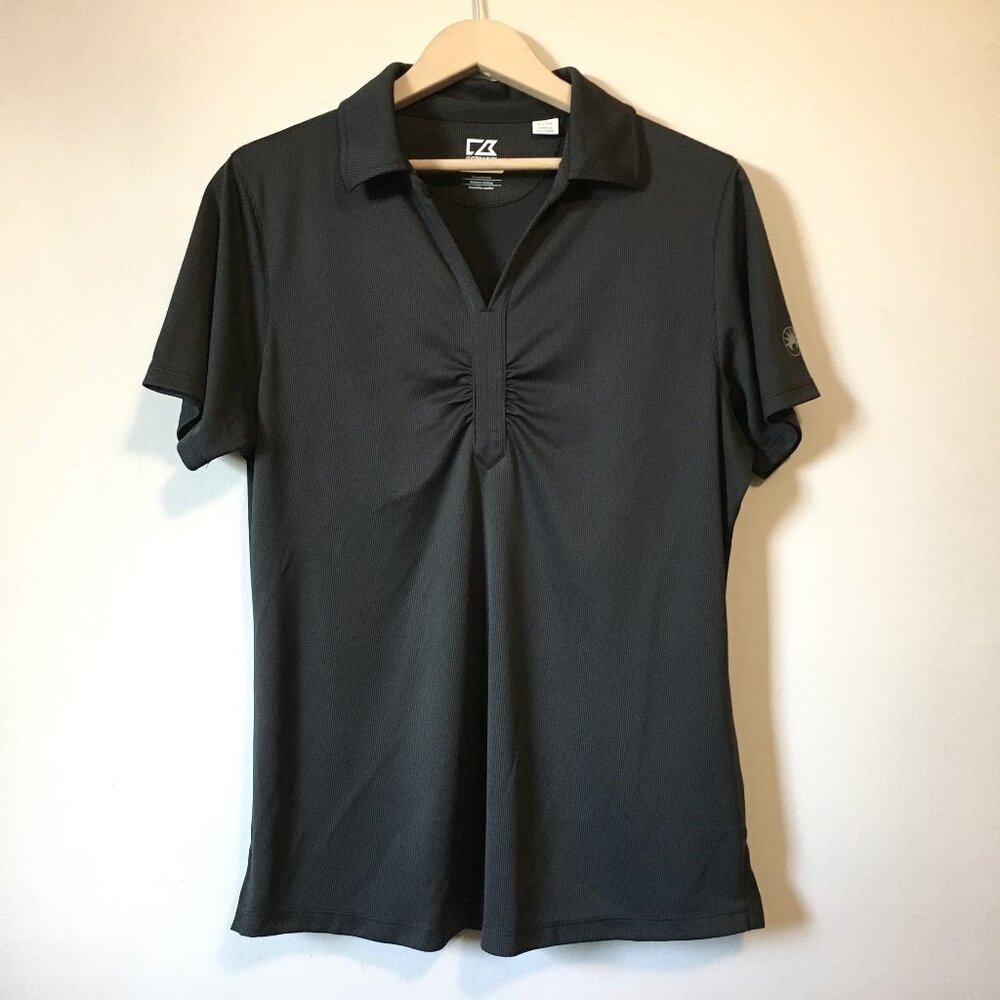 Cutter & Buck Black Sun Protection UPF 50+ Ruched Sports Tee XL